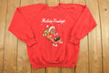 Vintage 1990s Teddy Bear Sled Christmas Crewneck Sweatshirt