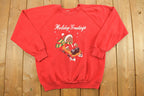 Vintage 1990s Teddy Bear Sled Christmas Crewneck Sweatshirt