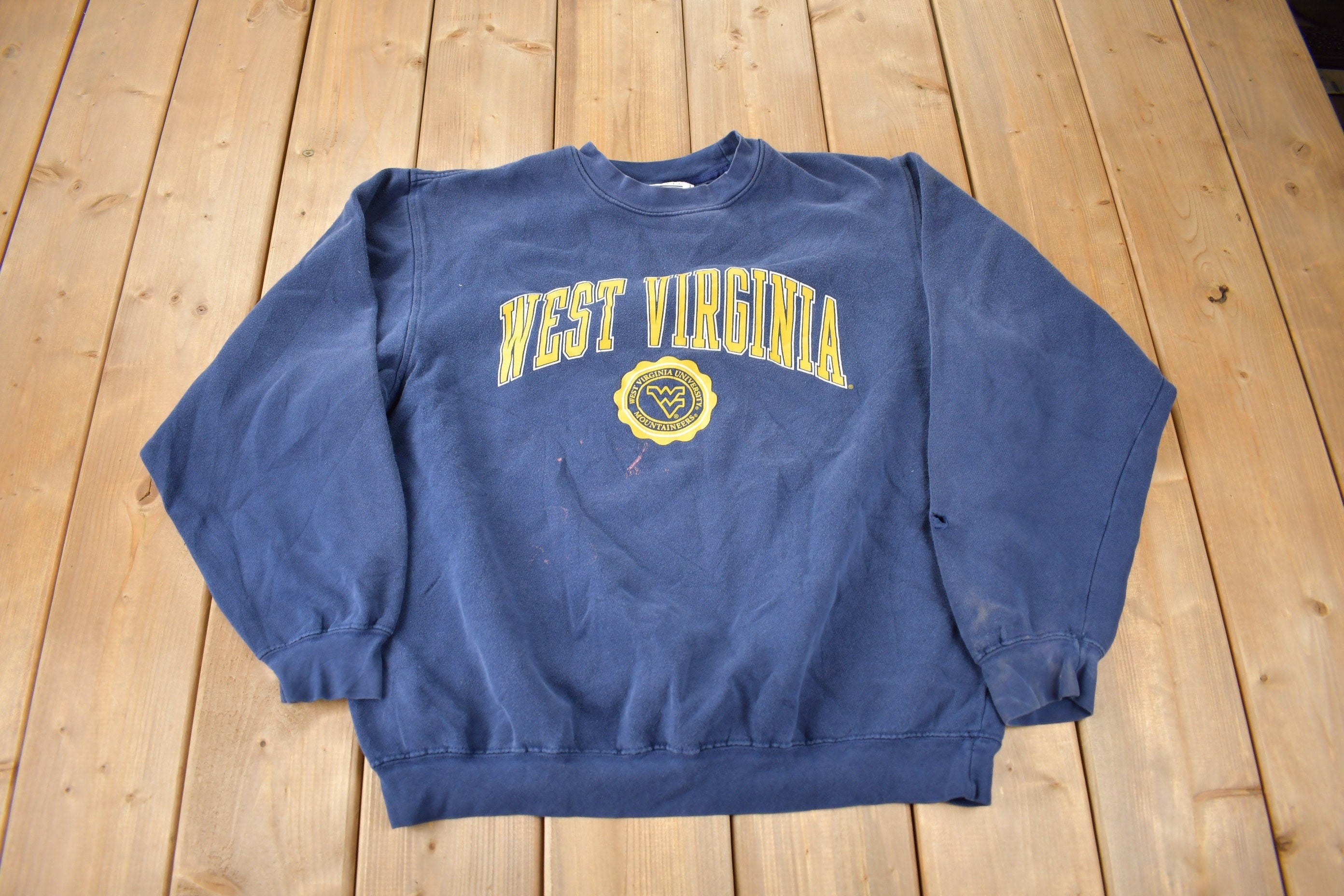 Vintage 1990s West Virginia University Mountaineers Collegiate Crewneck