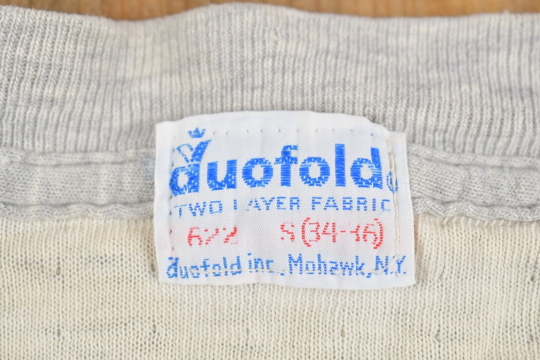 Vintage 1980s Duofold Crewneck Sweatshirt / 80s Crewneck / Made In USA / Essential / Streetwear / 1990s / Basics / Vintage Thermal