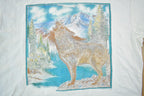 Vintage 1990s Wolf Graphic T Shirt Men's XL
