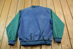Vintage 1990s Luna Pier Denim Varsity Jacket