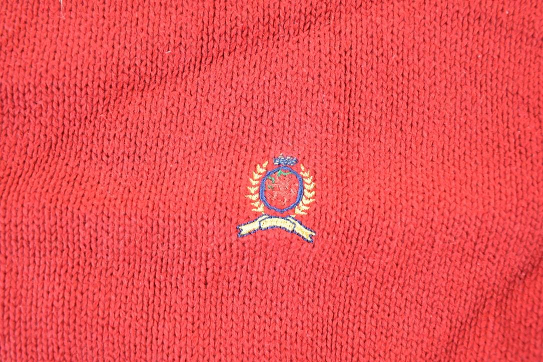 Vintage 1990s Tommy Hilfiger Knit Abstract Pattern Crewneck Sweater Mens L