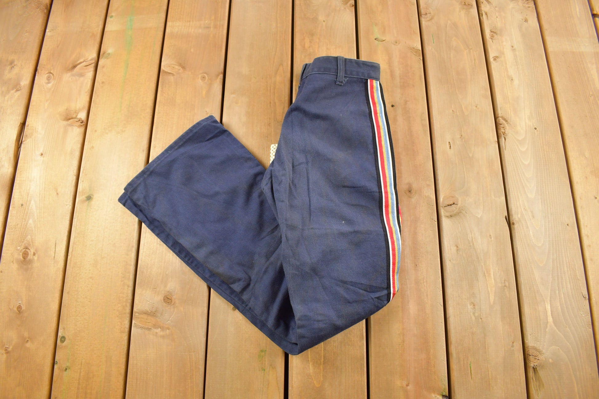 Vintage 1970s Male Slacks Jeans Bell Bottom Trousers Size 27 x 30