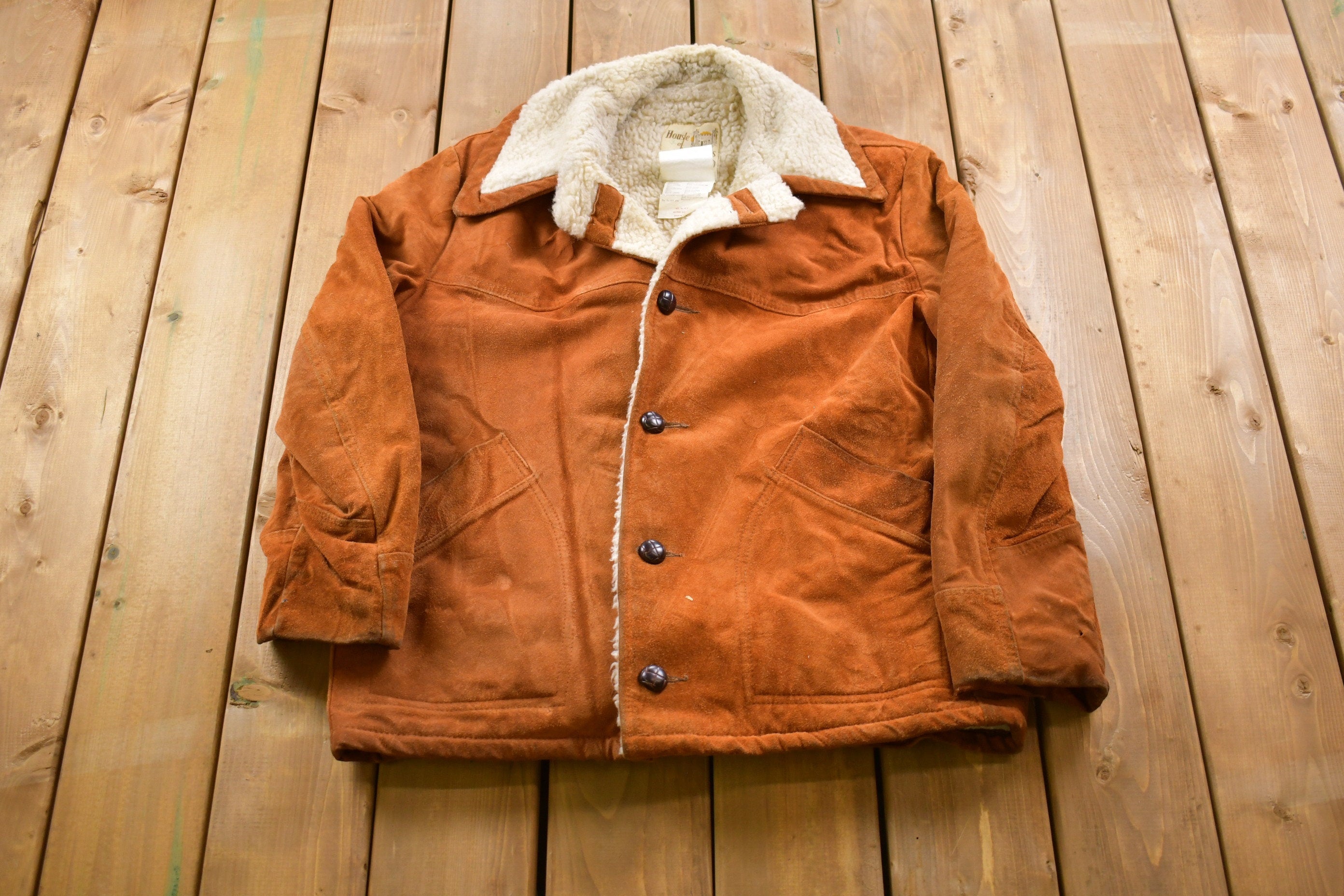 Vintage 1980s House Of Peerless Shearling Leather Jacket