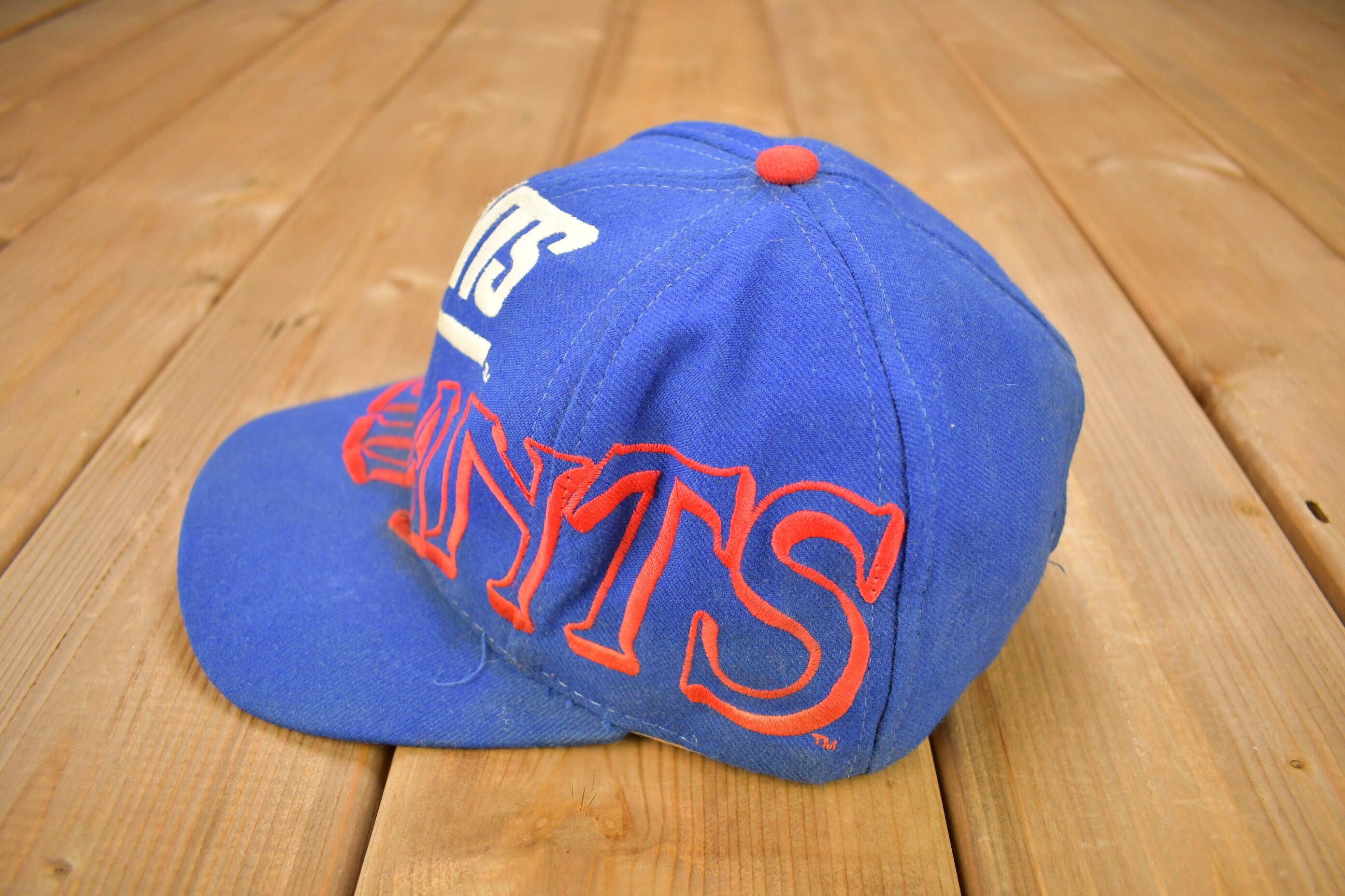 Vintage 1990s New York Giants NFL Big Logo Snap Back Hat