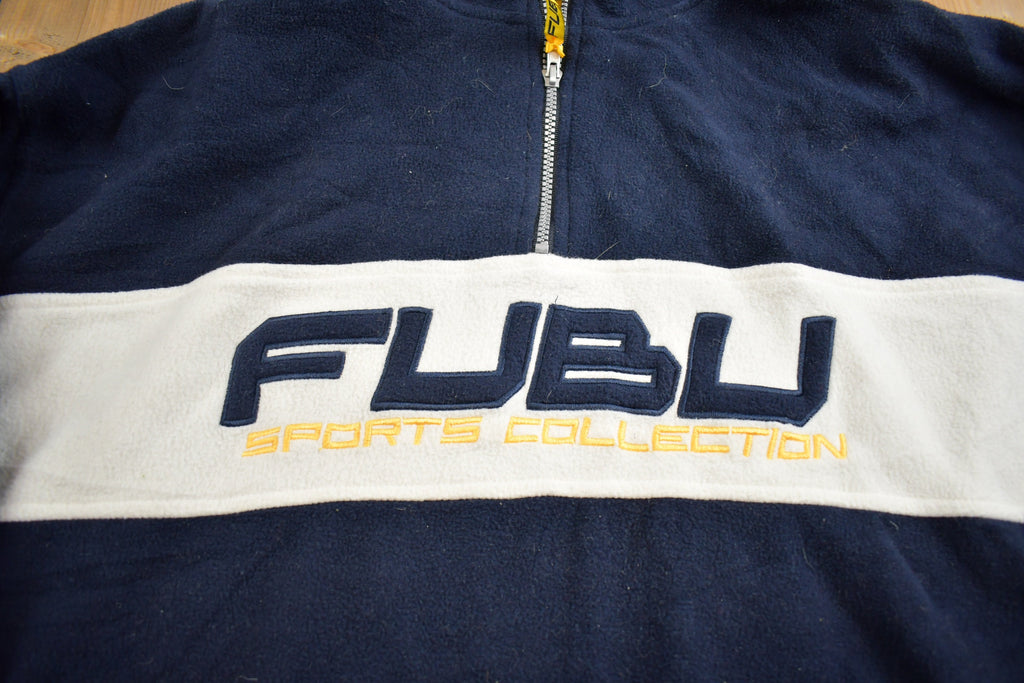 Vintage 1990s FUBU Embroidered Fleece Sweater