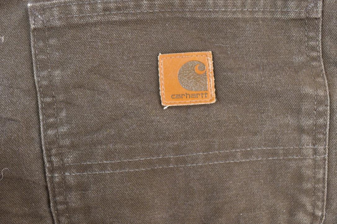 Vintage 1990s Carhartt Brown Denim Work Pants Size 38 x 30