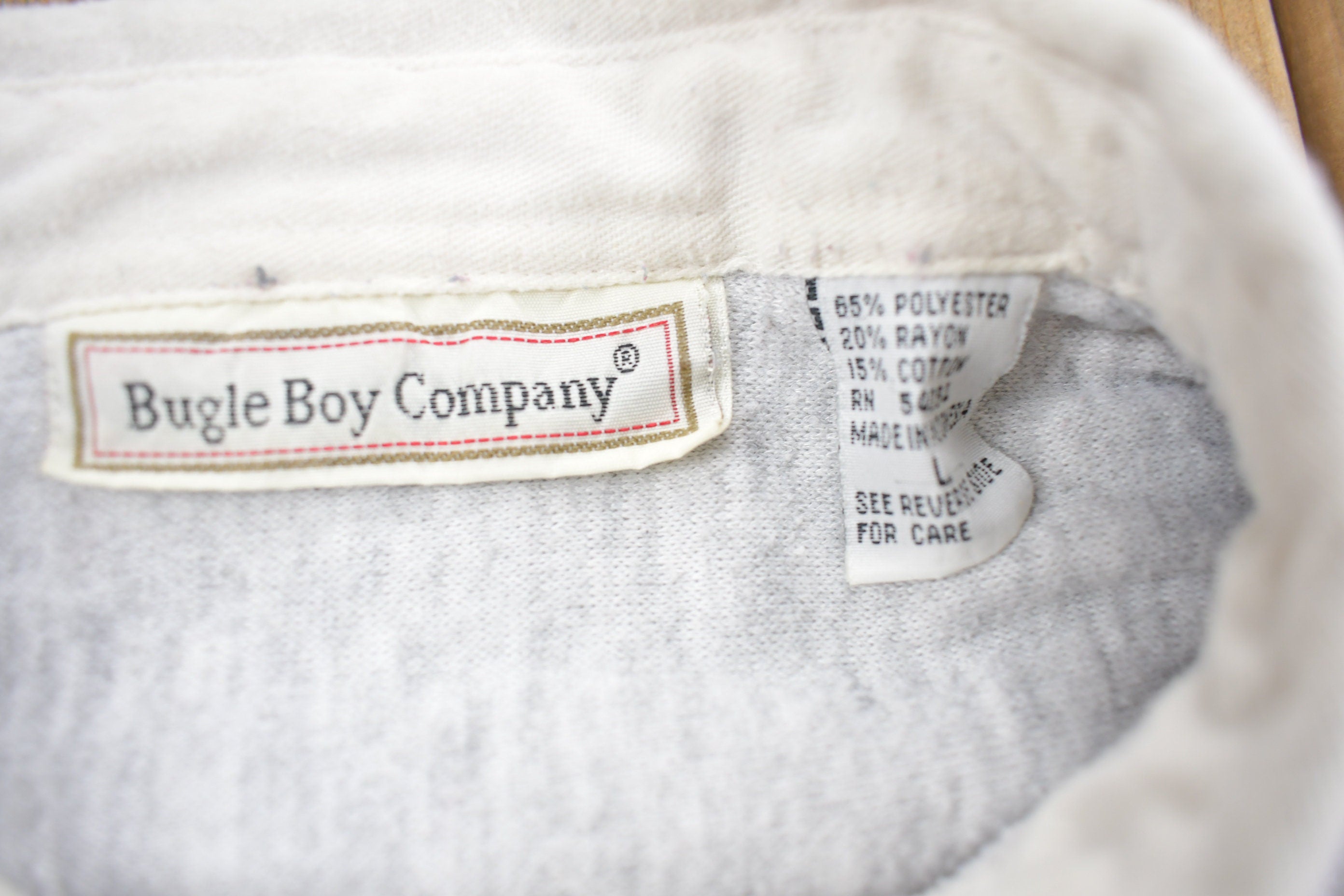 Vintage 1990s Bugle Boy Quarter Button Striped Sweatshirt