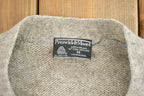 Vintage 1990s Preswick Moore 100% Shetland Wool Knit Cardigan Sweater