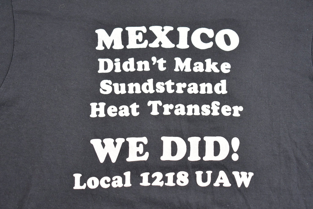 Vintage 1980s Built In Mexico Parody 1218 UAW Souvenir T Shirt