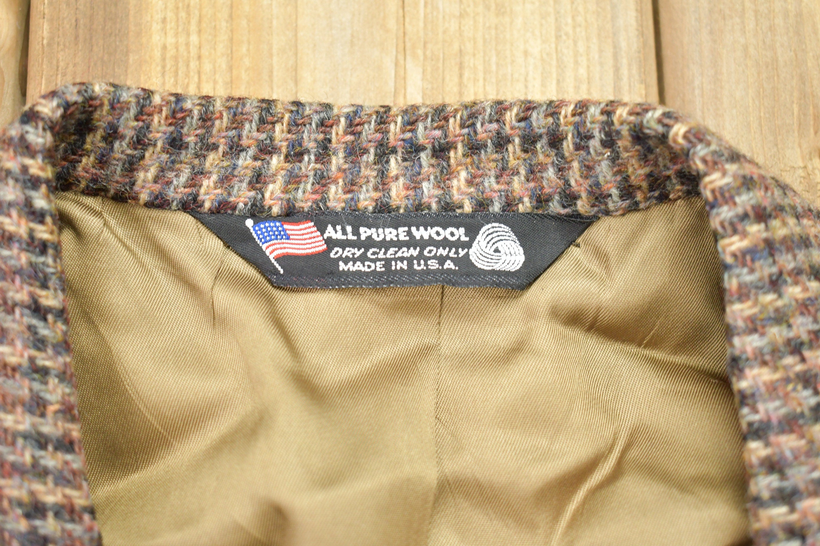 Vintage 1990s All Pure Wool 100% Wool Blazer Jacket