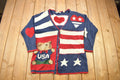 Vintage 1990s Marsh Landing USA Bear Knitted Cardigan Sweater