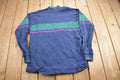 Vintage 1990s LL Bean Blank Striped Mockneck Sweatshirt
