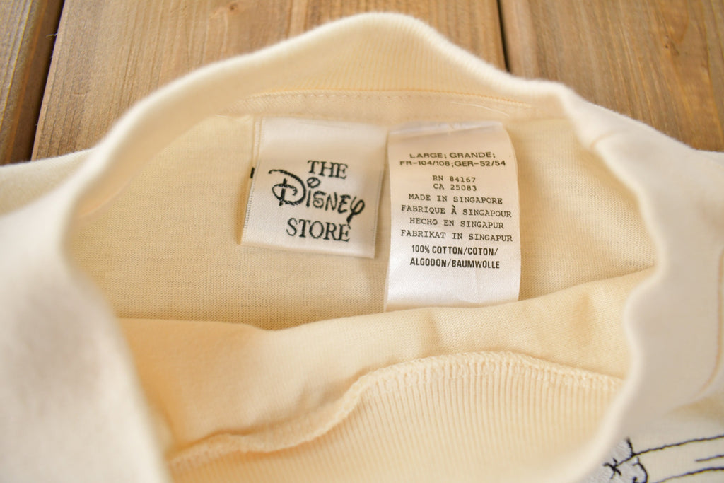 Vintage 1990s Disney Mickey And Goofy Embroidered Long Sleeve T-Shirt