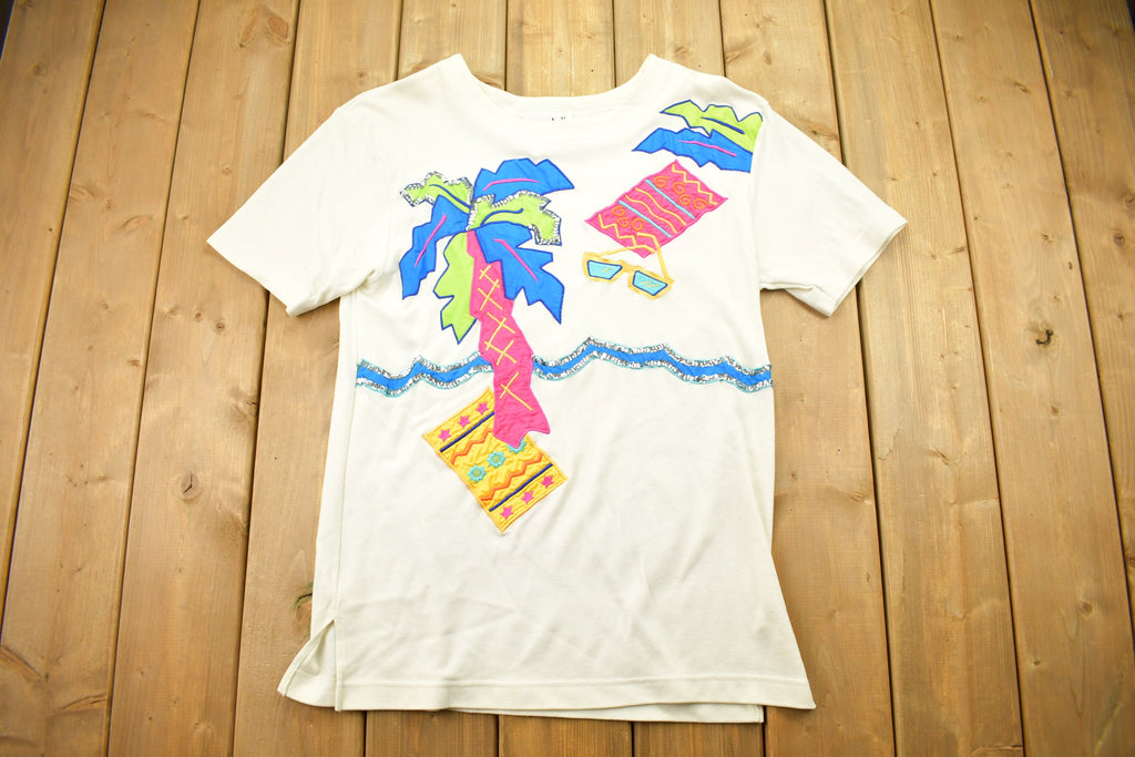 Vintage 1990s DIY Arts & Craft Beach Theme T Shirt