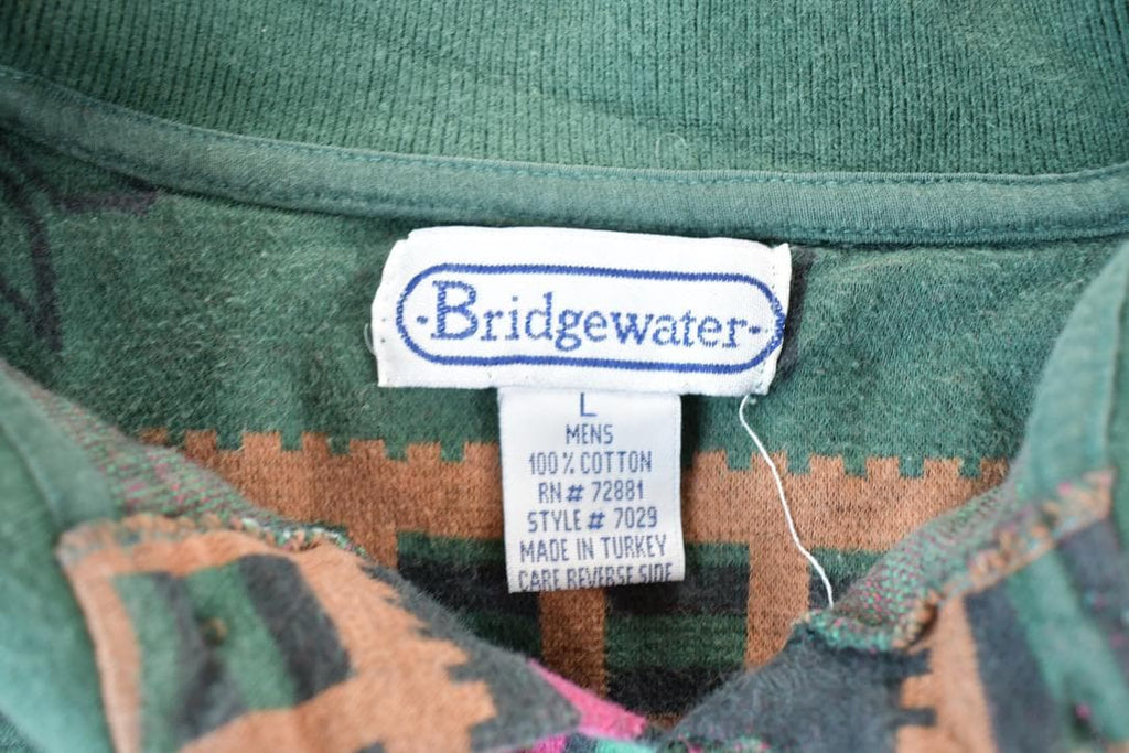 Vintage 1990s Bridgewater Collared Crewneck Sweatshirt Mens L