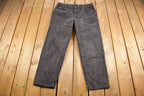 Vintage 1980s Lee Dark Wash Denim Jeans Size 37 x 28.5