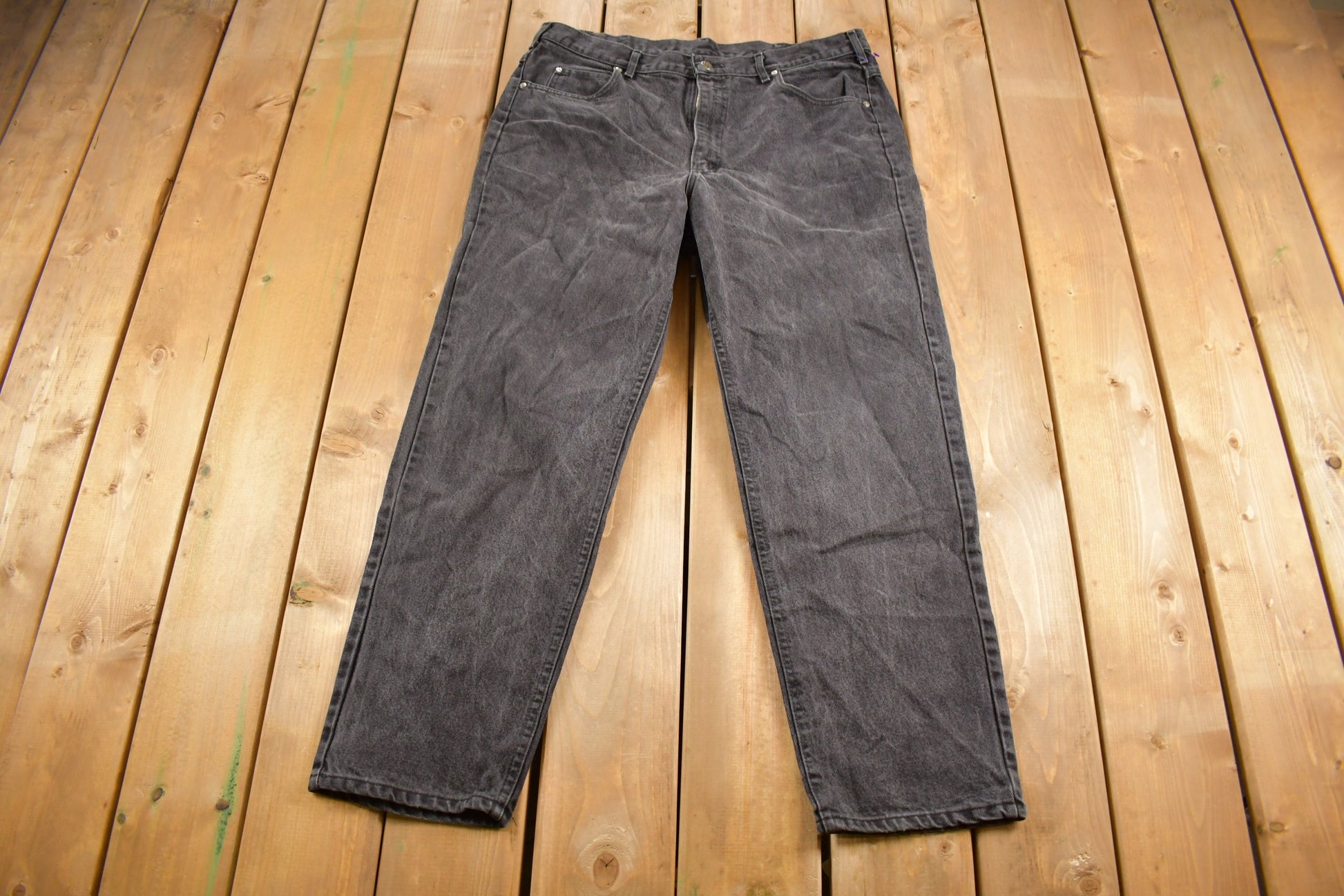 Vintage 1980s Lee Dark Wash Denim Jeans Size 37 x 28.5