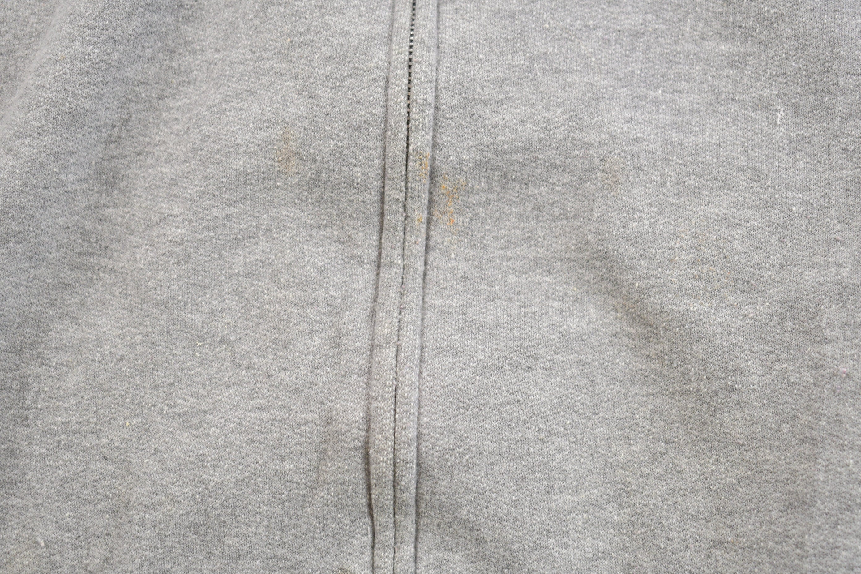 Vintage 1990s Grey Discuss Blank Zip-Up Hoodie