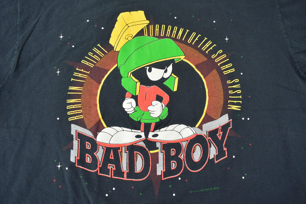 Vintage 1992 Marvin The Martian Bad Boy Looney Tunes Cartoon Graphic T-Shirt Made In USA Size XL
