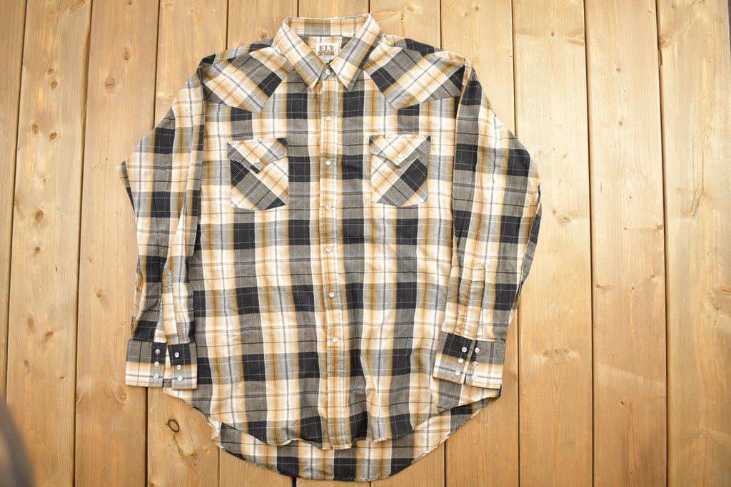 Vintage 1990s Plaid Button Up Flannel Shirt