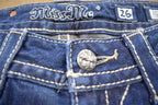 Vintage Y2K Miss Me Bedazzled Low Rise Jeans Size 26x34