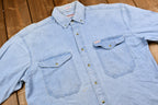 Vintage 1990s Campus Light Blue Denim Button Up Shirt