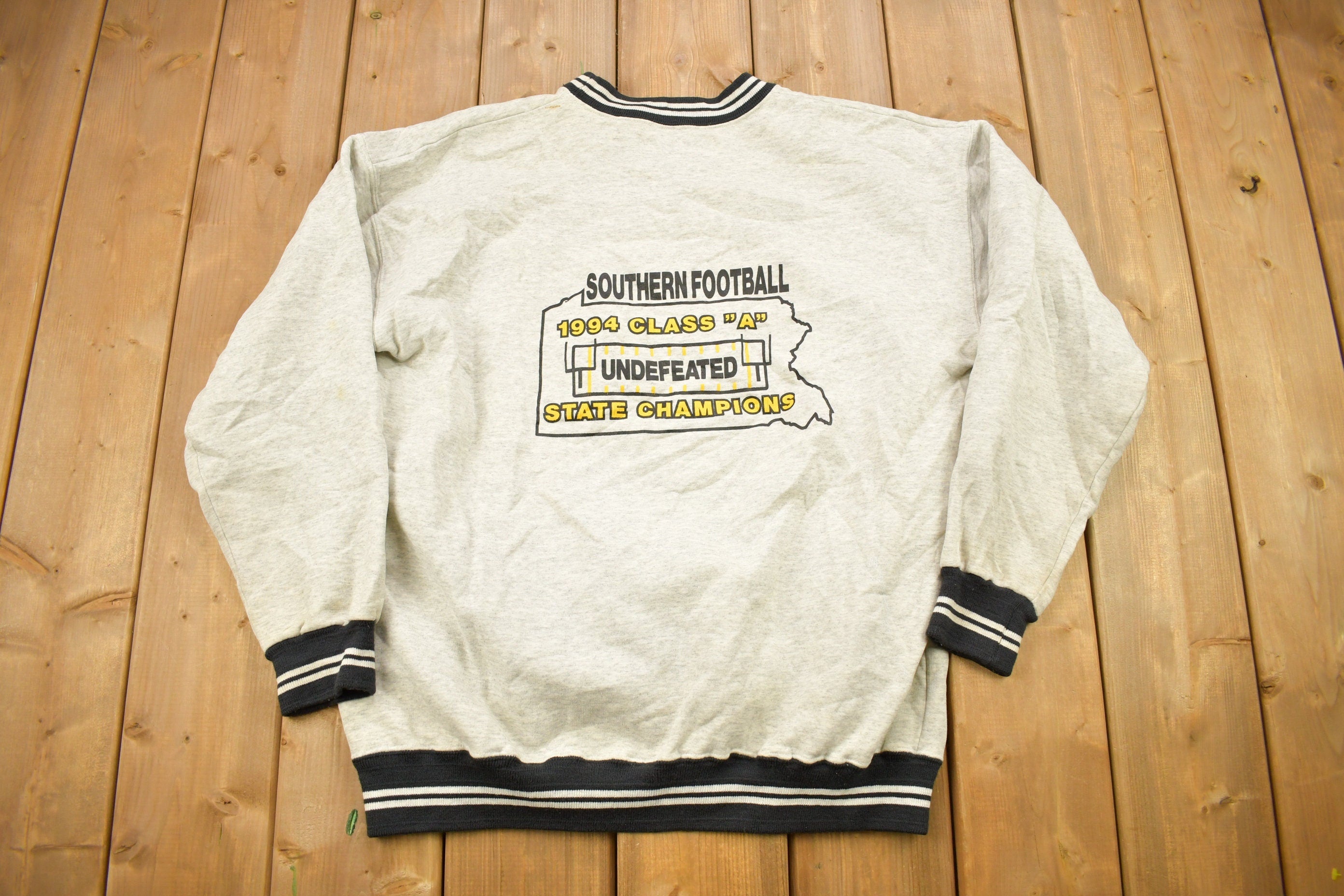 Vintage 1994 Tigers Southern Football State Champions Ring Crewneck Sweatshirt