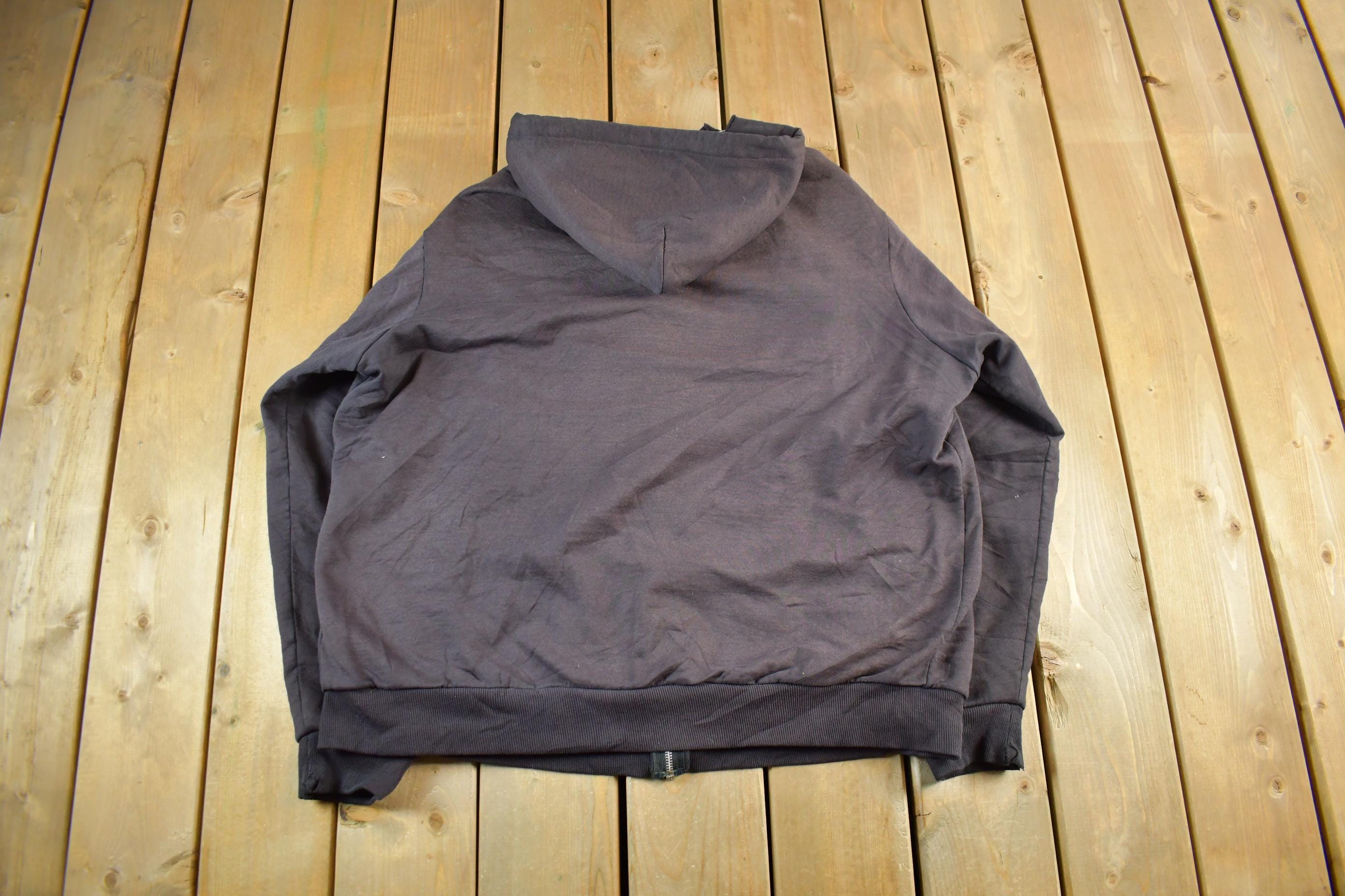 Vintage Distressed Carhartt Full Zip Thermal Lined Hoodie Sweatshirt Men's XL