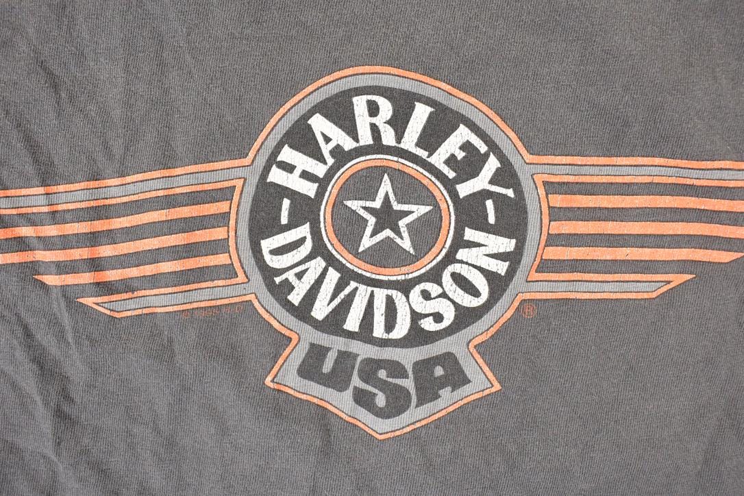 Vintage 1990s John's Fort Collins Harley Davidson Motorcycles Biker T-Shirt Men's M