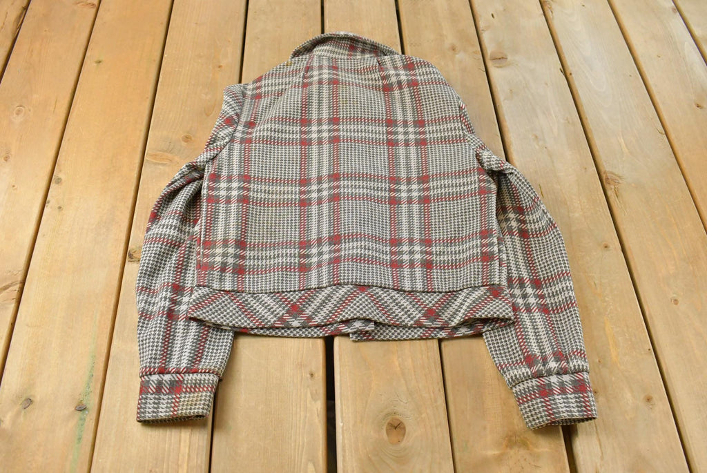 Vintage 1960s Cos Cob Houndstooth Sport Coat Jacket Women's S /