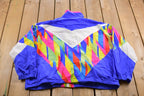 Vintage 1990s Activology Abstract All Over Print Windbreaker Jacket