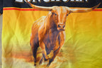 Vintage 1990s Impact Racing Longhorn All Over Print Button Up Shirt