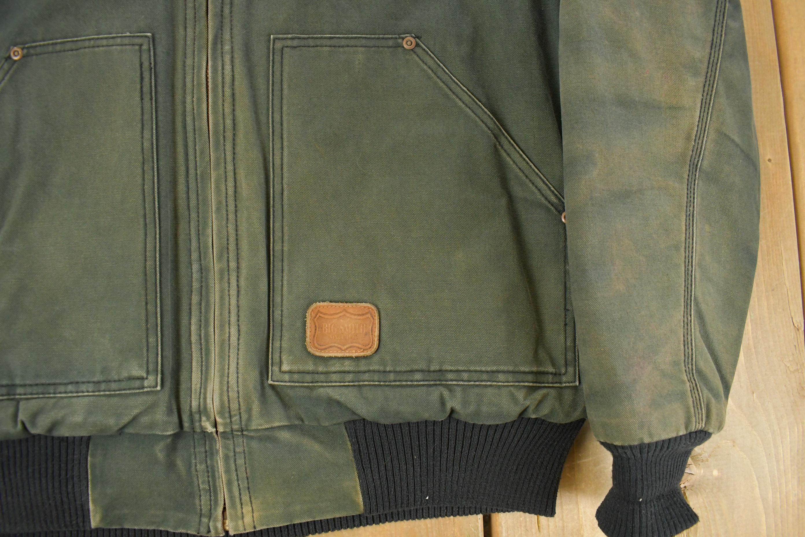 Vintage 1990s Big Smith Hooded Jacket Men's Large /