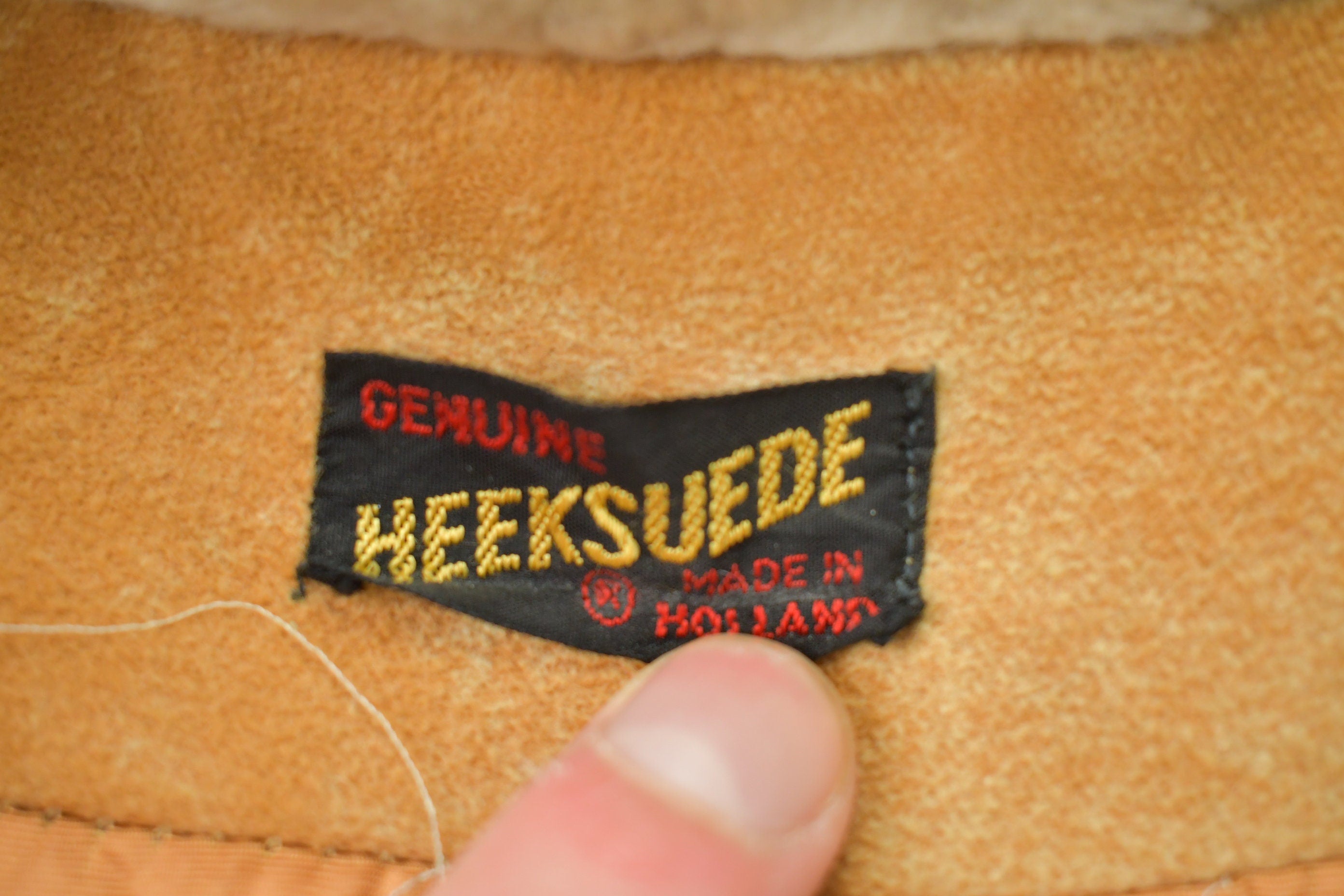 Vintage 1980s Heeksuede Leather Fur Jacket