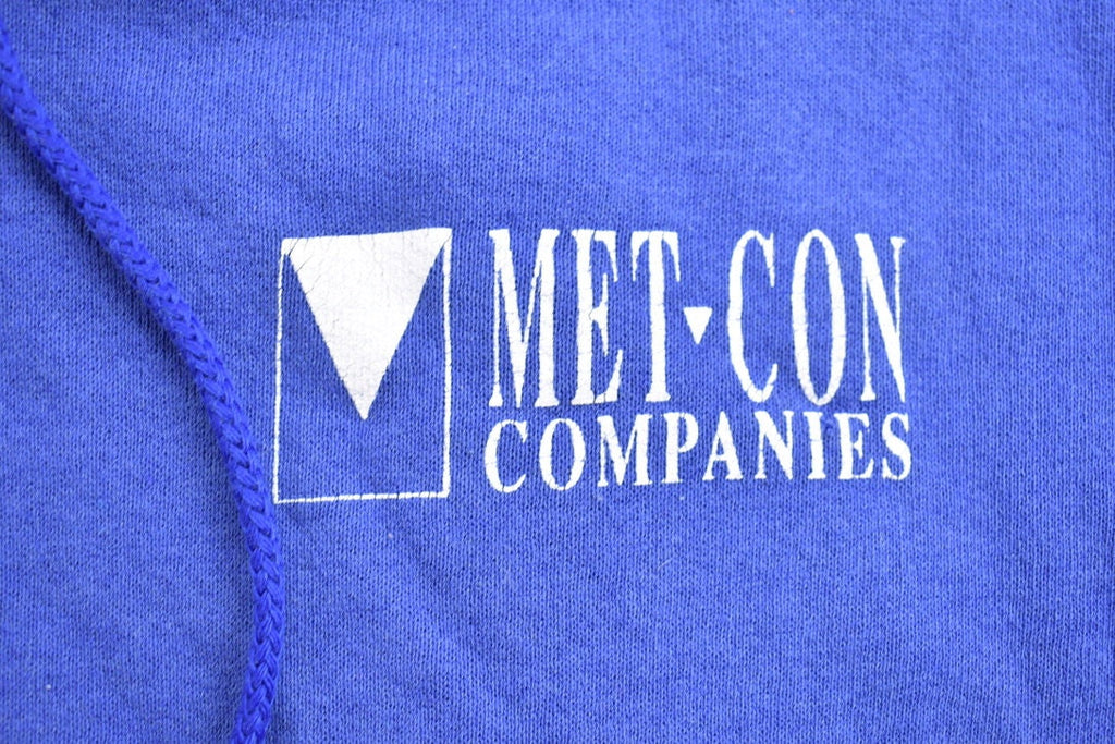 Vintage 1990s Lee Met Con Companies Graphic Heavyweight Hoodie