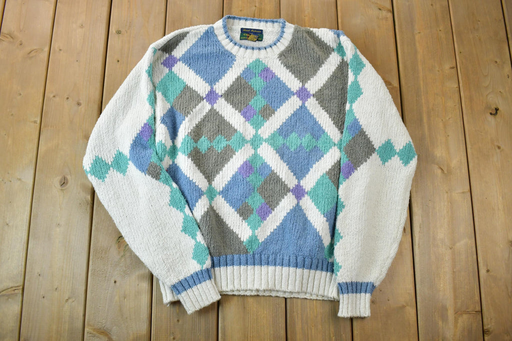 Vintage 1990s Alexander Julian Knit Crewneck Sweater /