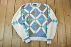Vintage 1990s Alexander Julian Knit Crewneck Sweater /