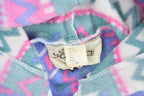 Vintage 1990s All Over Pattern Hooded Fleece Sweater