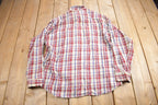 Vintage 1970s Buckeye Plaid Flannel Button Up Shirt