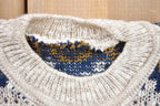 Vintage Geometric Striped Design Knitted Sweater