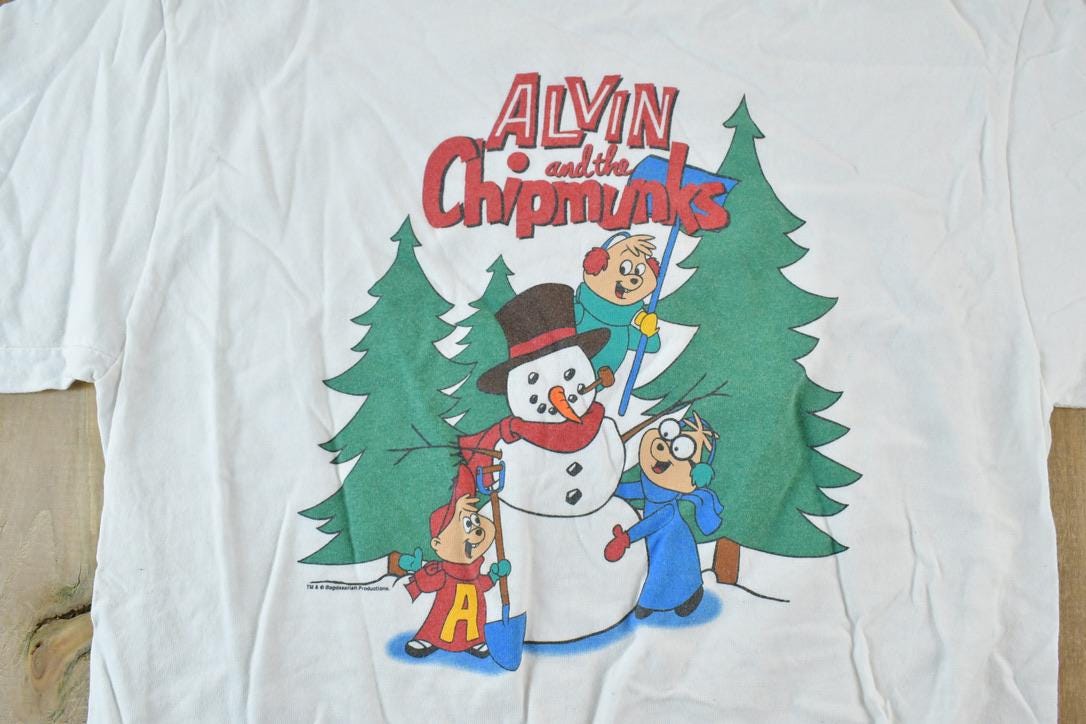 Vintage 1990s Alvin And The Chipmunks Souvenir Single Stitch Graphic Print T-Shirt