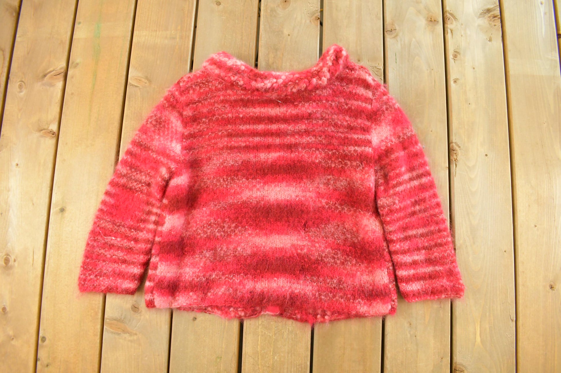 Vintage 1980s Mohair Knit Cardigan Sweater Women's S / Vintage 80s Cardigan / Pattern Sweater / Cardigan / Mohair Knit