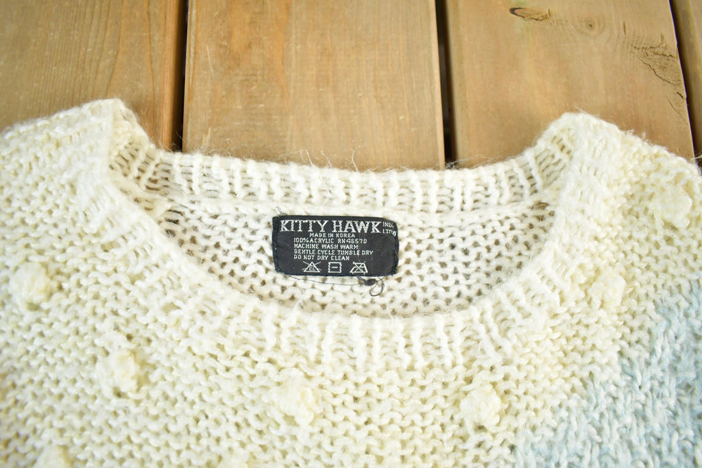 Vintage 1980s Kitty Hawk Knit Sweater Women's M
