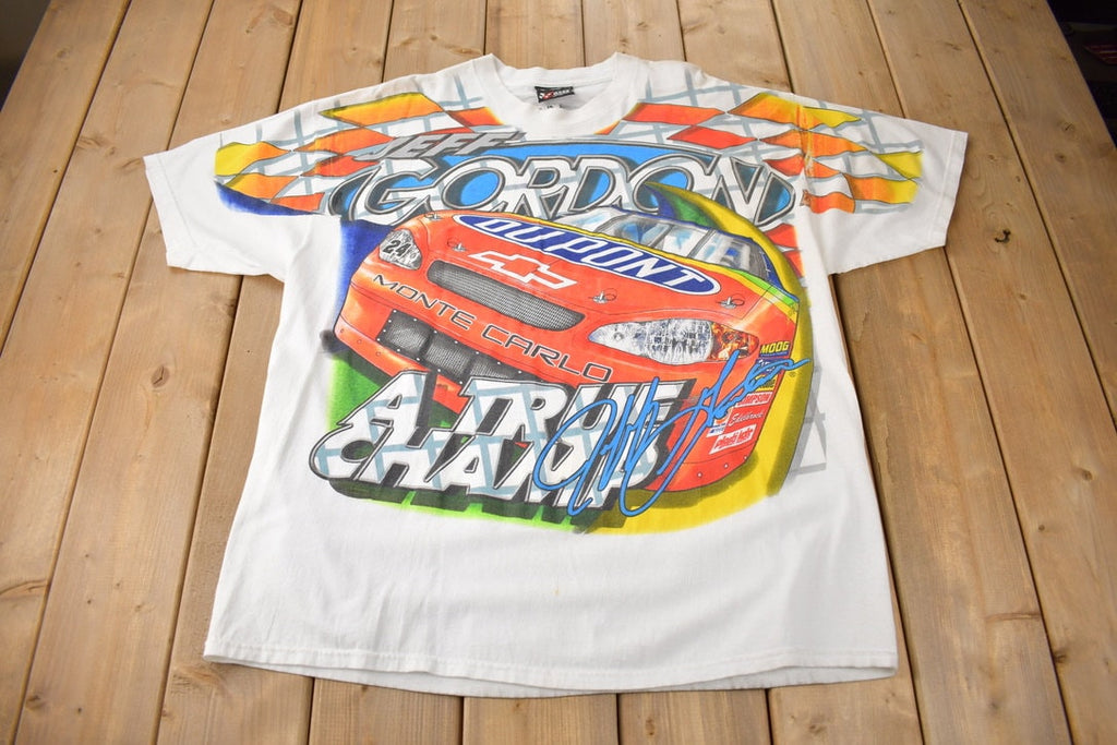 Vintage 2000 Jeff Gordon All Over Print NASCAR Racing T-Shirt