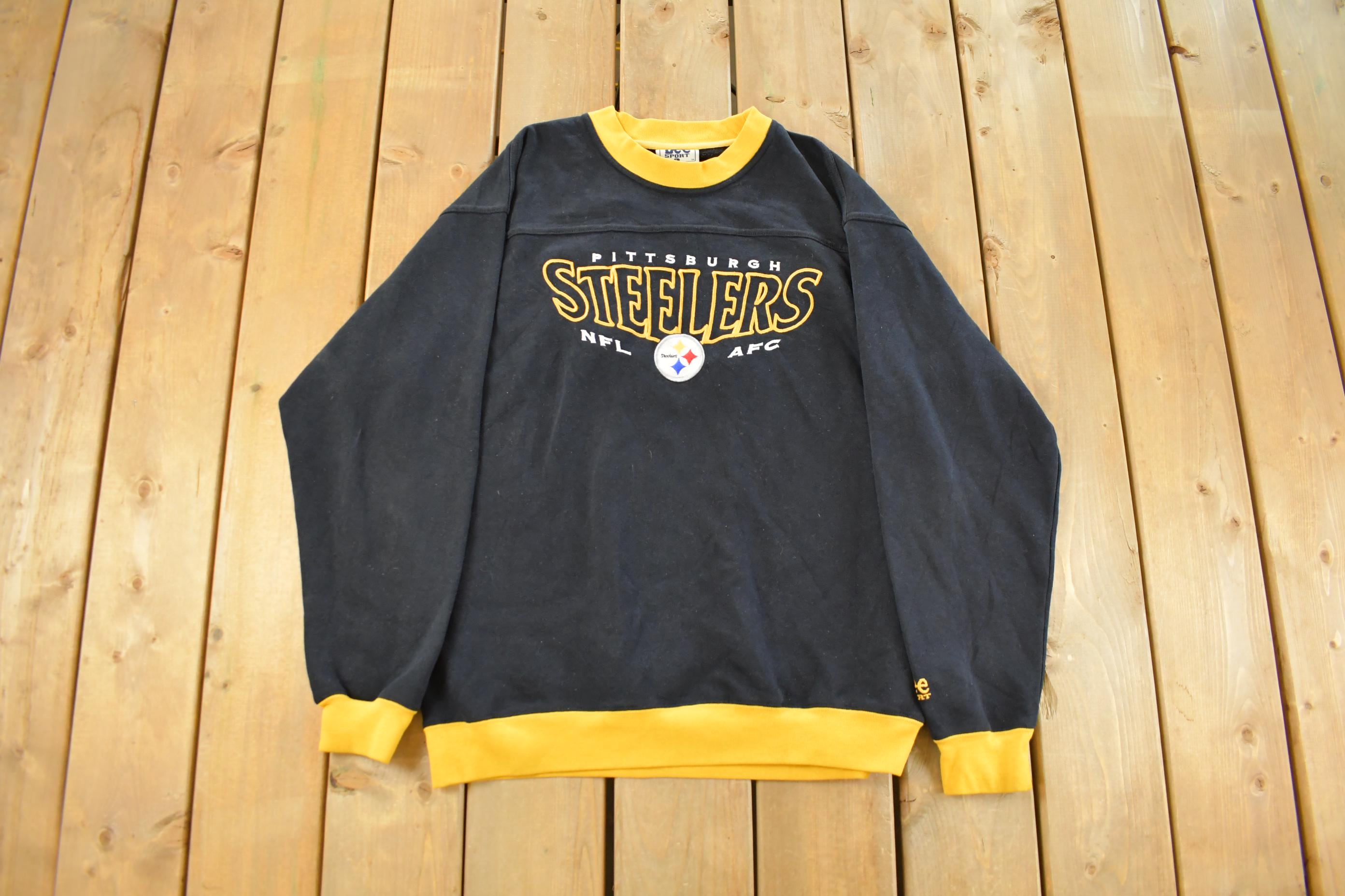 Vintage 1990s Pittsburgh Steelers NFL Crewneck Sweatshirt Men's Large