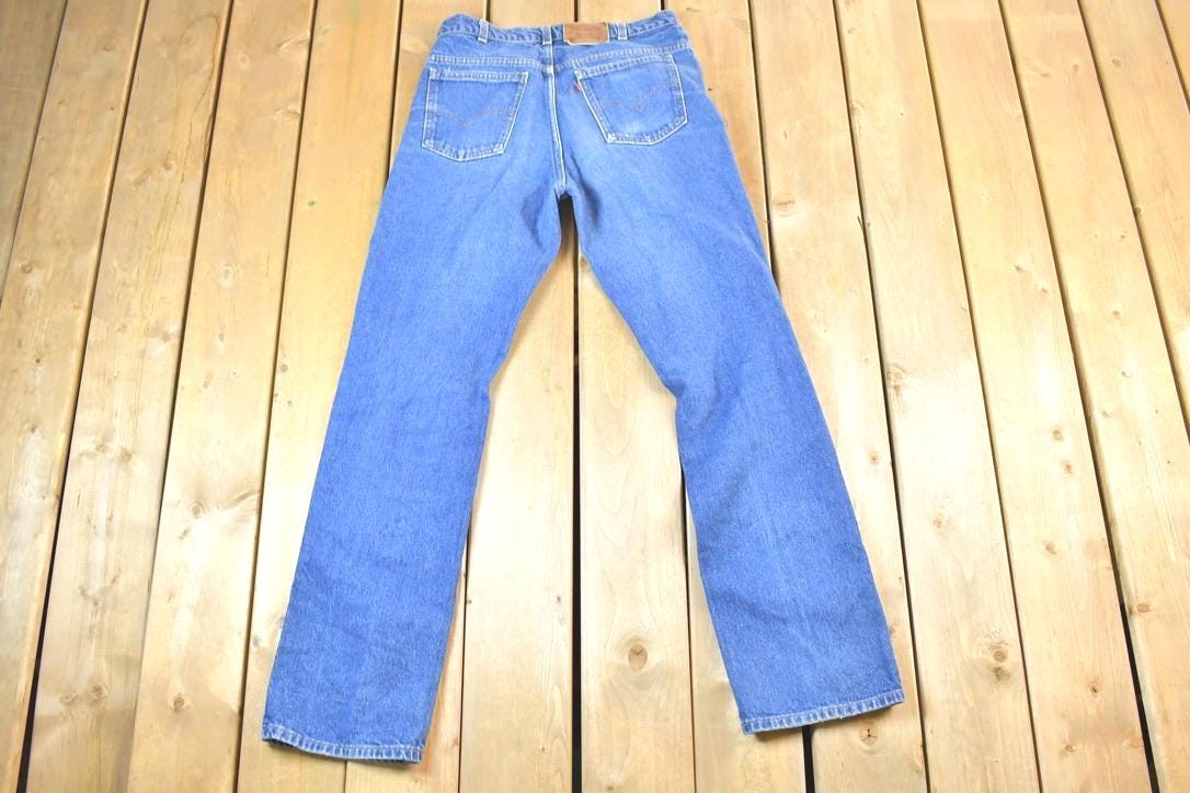 Vintage 1960s Levi Strauss Orange Tab Denim Jeans Size 32 x 32 Made In USA