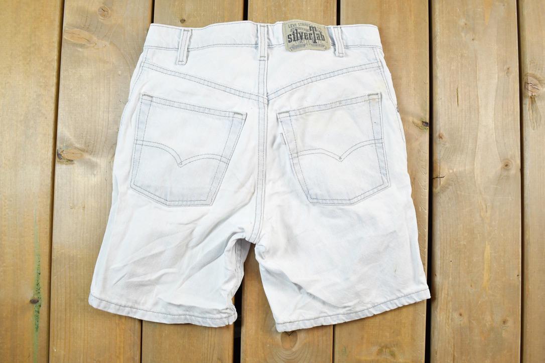 Vintage 1990s Levi Strauss SilverTab Denim Jean Shorts Size 28 x 5