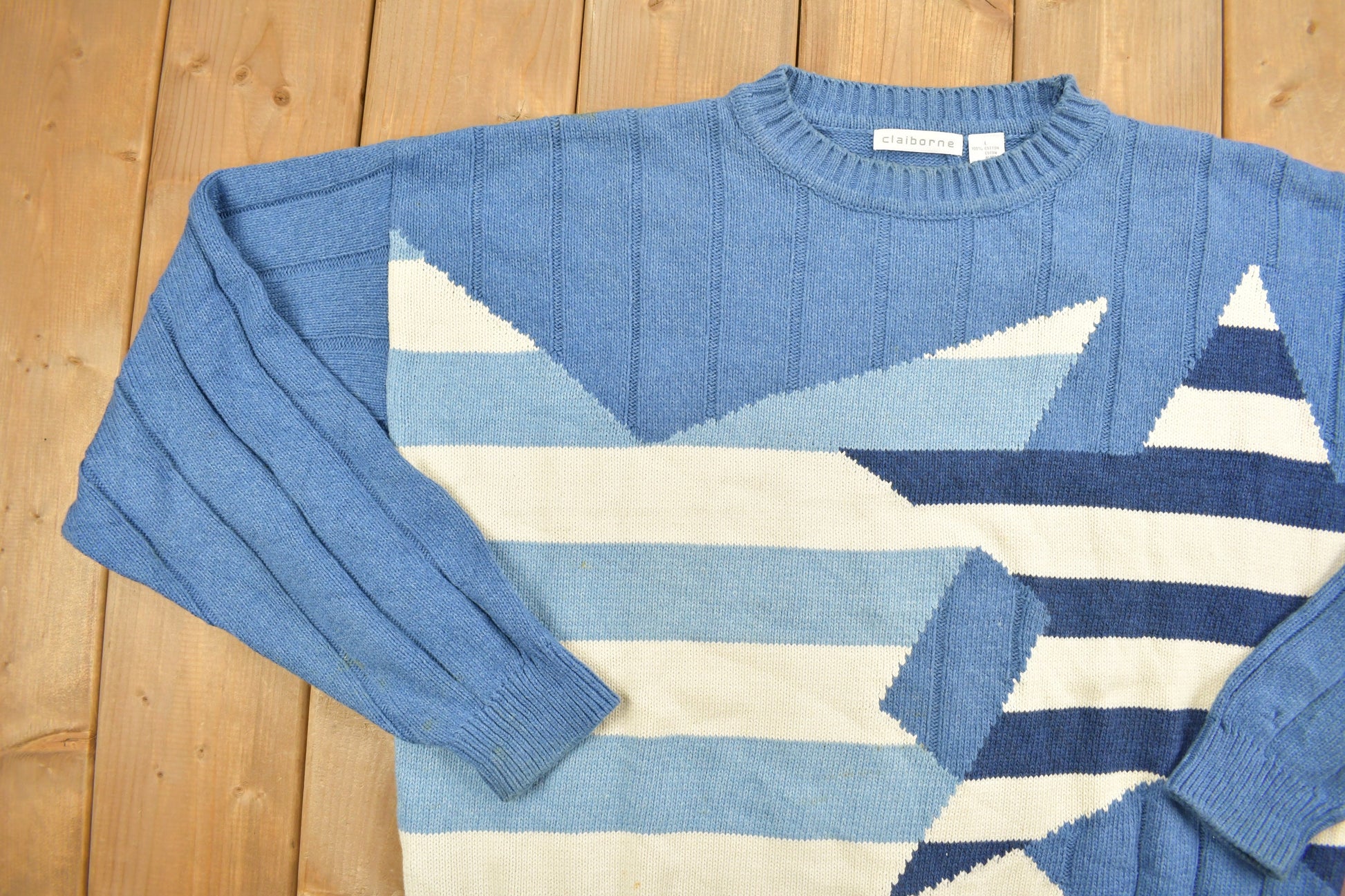 Vintage 1990s Caliborne Knitted Crewneck Sweater